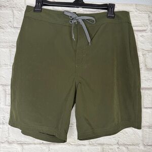Prana Shorts Men’s 32 Green Drawstring Lightweight Hiker Outdoor Casual